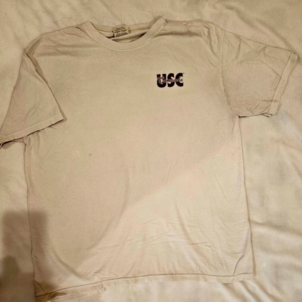Comfort Colors University of South Carolina T Shirt XL Cream USC Gamecocks